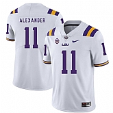 LSU Tigers 11 Terrnce Alexander White Nike College Football Jersey Dzhi,baseball caps,new era cap wholesale,wholesale hats